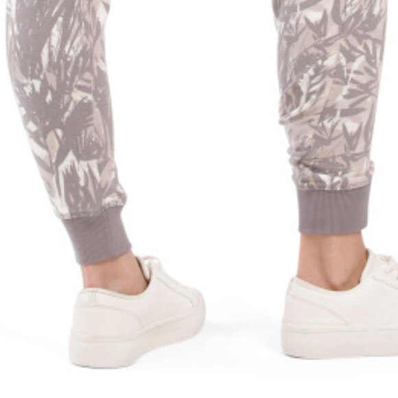 NEW LOVE STITCH Printed Multicolor Joggers grey/natural for women 168tn - Picture 4 of 6